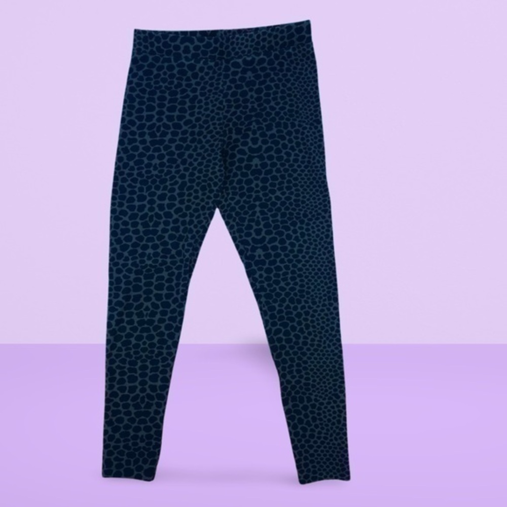Soft Surroundings Pull On Pants Black Animal Print